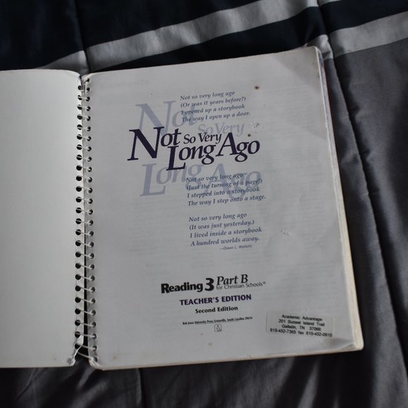 Not So Very Long Ago TEACHER'S EDITION 3B Unknown Binding – January 1, 2000 - Picture 2 of 2